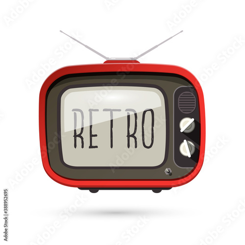Vintage - Retro TV - Vector Old Television Isolated