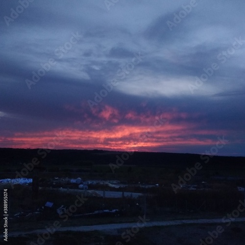 sunset in the mountains