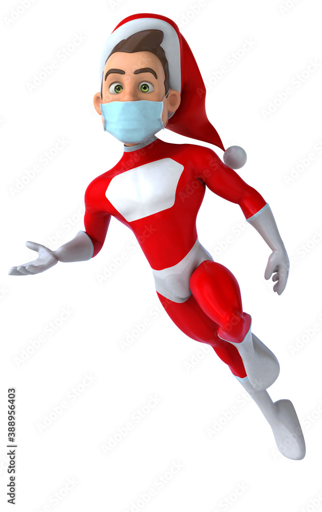 Fun super Santa Claus with a mask Fun super Santa Claus with a mask