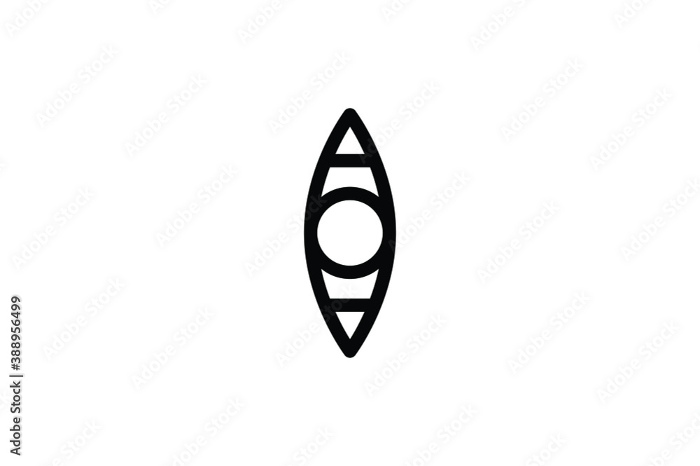 Sport Equipment Icon - Kayaking Sport Equipment Icon - Kayaking