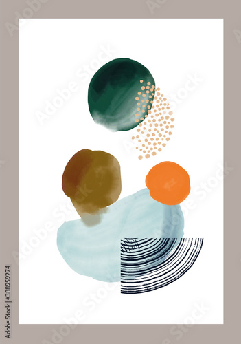 Abstraction. Painting. Pictorial postcards. Paint, brushstrokes, lines, spots. Paintings for the interior.
