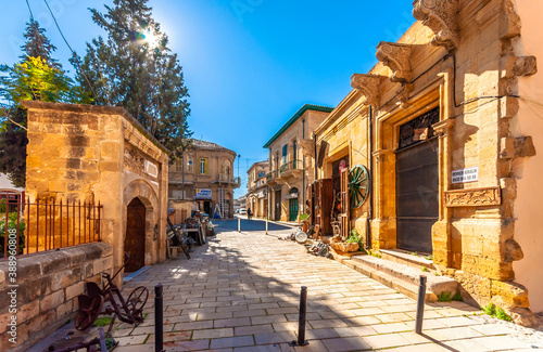 Streets of old Nicosia view. Nicosia is capital of Northern Cyprus. photo