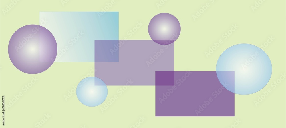 Template for a banner with rectangles and circles on a soft light background, postcard, place for your text, gradient. Template for a banner with rectangles and circles on a soft light background, postcard, place for your text, gradient.