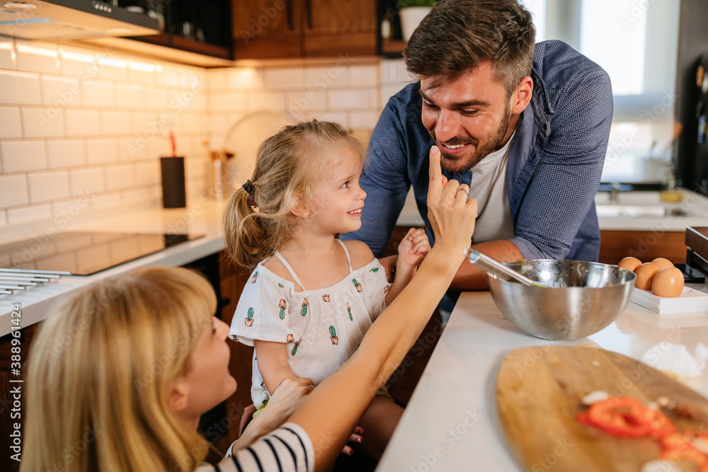 Spending time with family in the kitchen Spending time with family in the kitchen
