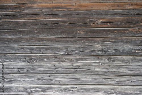 Wall of log house texture.