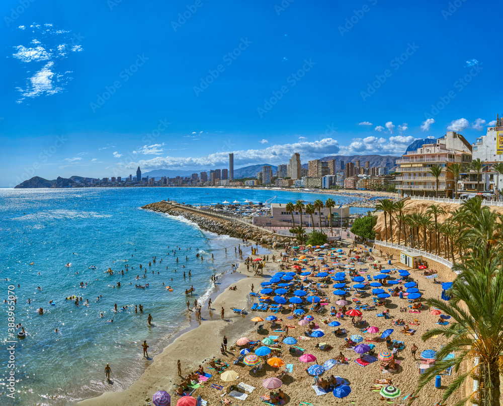 Panoramica de la playa de Benidorm España