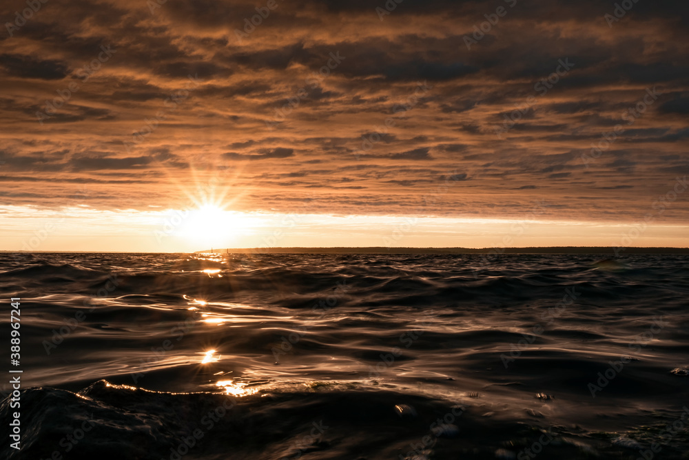 Fototapeta premium sunset and clouds on the Baltic sea