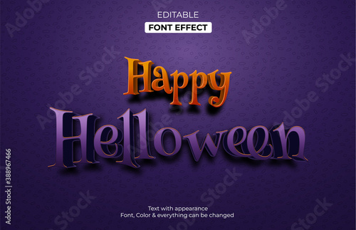 Happy Helloween purple Editable Text Effect