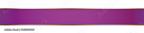 long purple ribbon banner on white background 