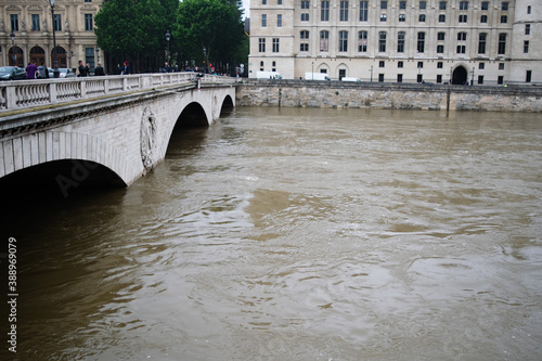 flood of the Seine river in Paris photo