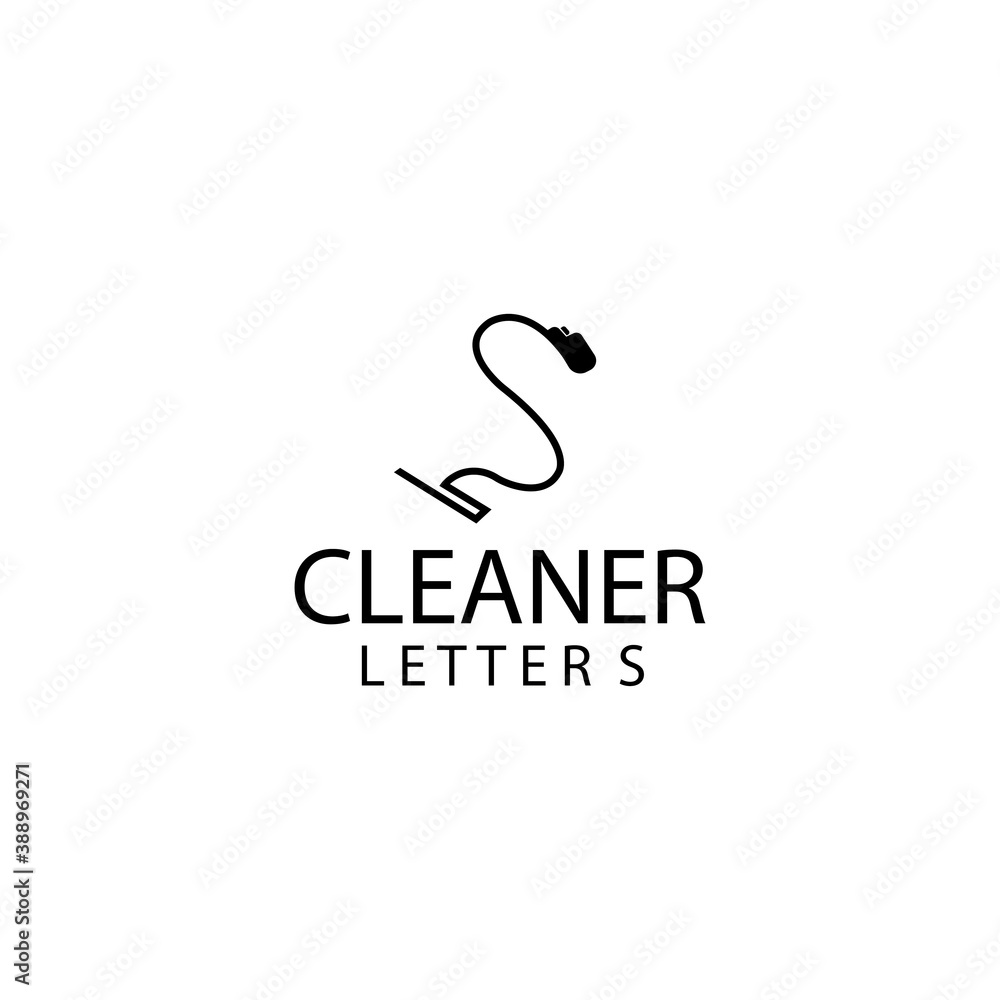 Fototapeta premium simple logo cleaner initials s, vector illustration design template