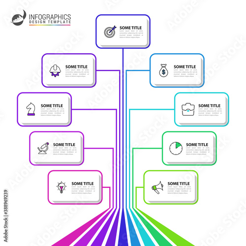 Infographic design template. Creative concept with 9 steps