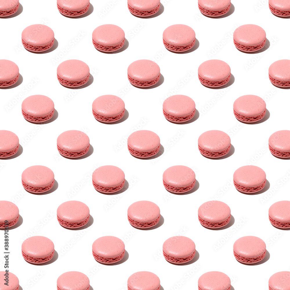 Seamless regular pattern of pink macaroons Seamless regular pattern of pink macaroons