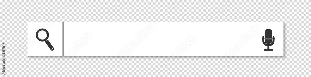 Search Bar With Magnifying Glass And Microphone - Vector Illustration Isolated On Transparent Background Search Bar With Magnifying Glass And Microphone - Vector Illustration Isolated On Transparent Background