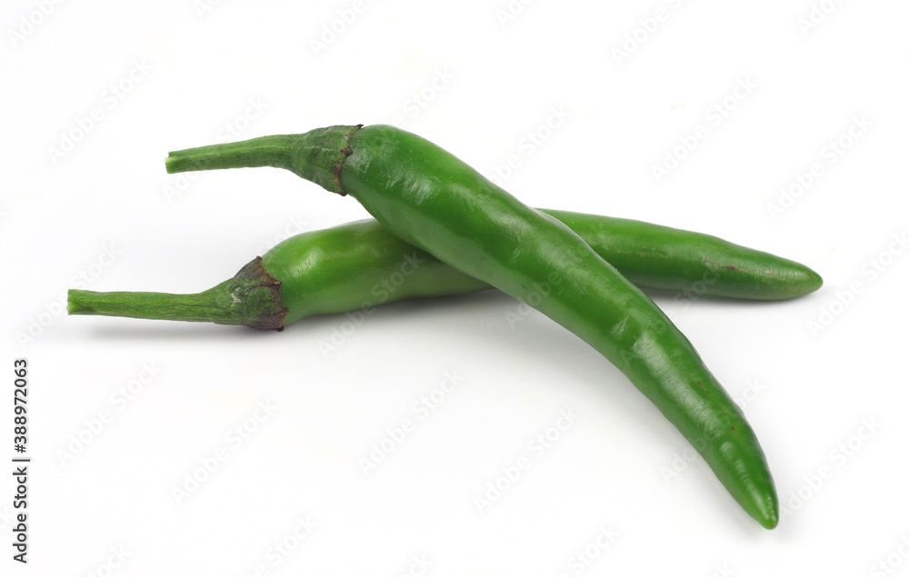 Chili peppers on a white background Chili peppers on a white background