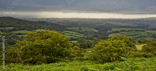 Photos View across farmland from Stowe's Hill on the eastern edge of Bodmin Moor, Minions, Cornwall, England, UK