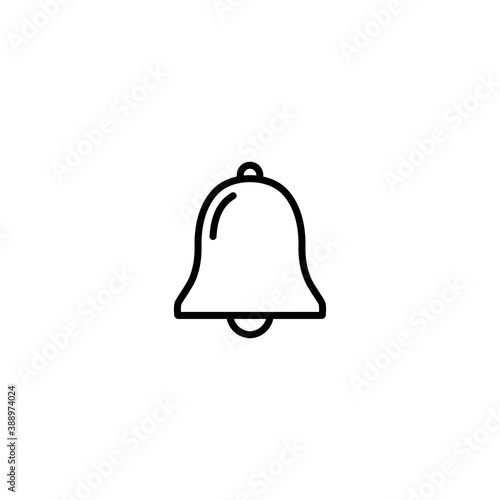 Bell notification line icon, Bell notification symbol vector 