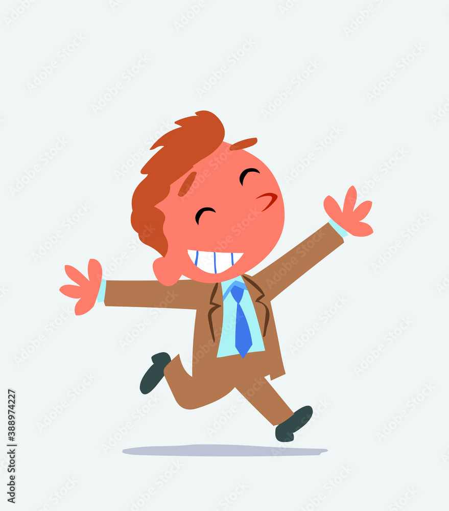 cartoon of businessman running euphoric cartoon of businessman running euphoric