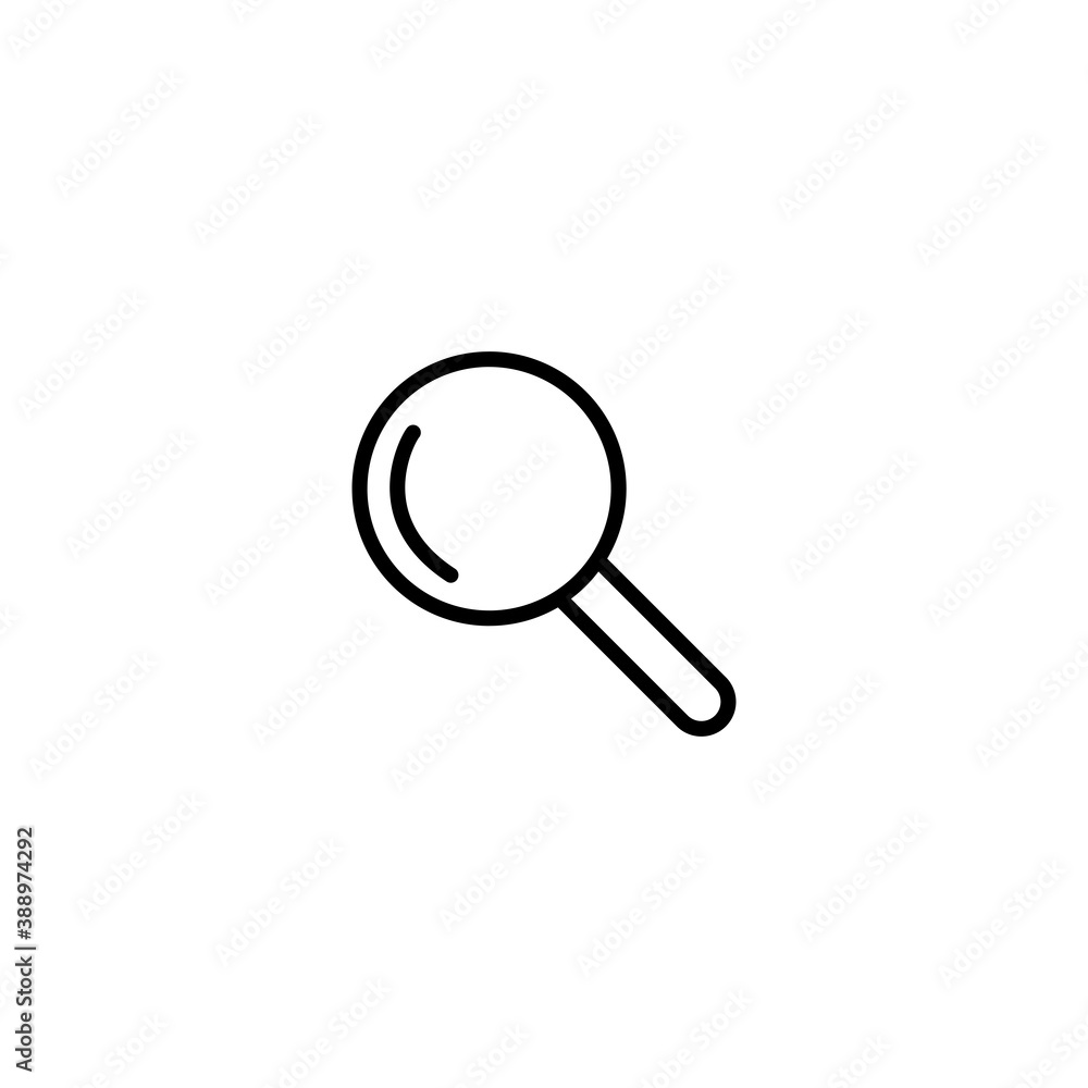 search line icon vector. magnifying glass icon vector search line icon vector. magnifying glass icon vector