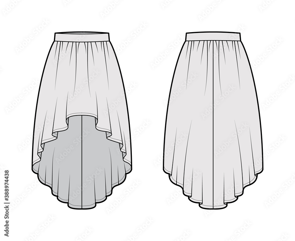 High low skirt sales drawing
