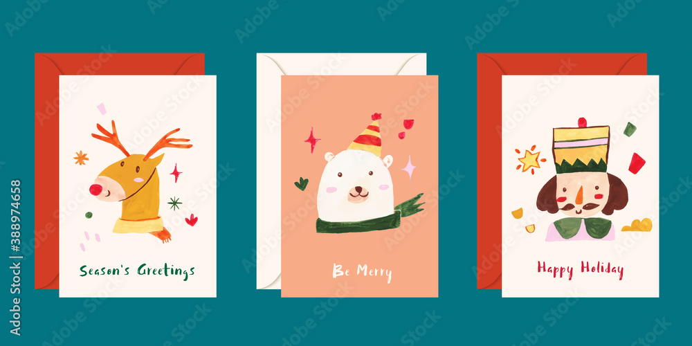 Fototapeta premium Christmas Holiday Card