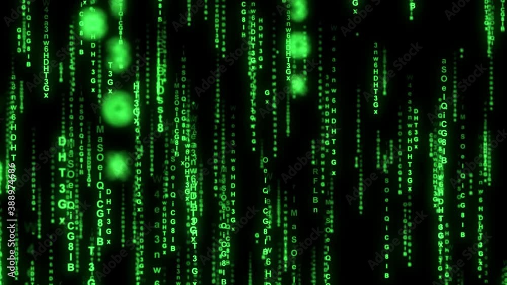 Green Code Rain Latin Loop Green Code Rain Latin Loop