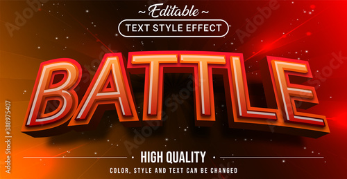Editable text style effect - Battle theme style.