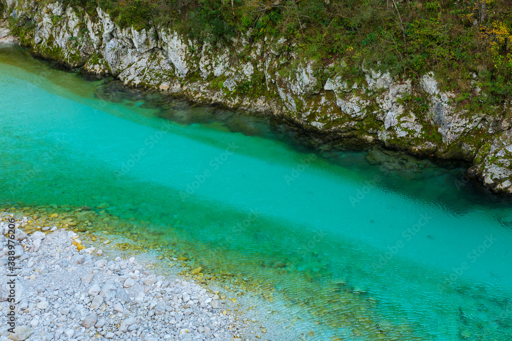 Soca river, Soca Valley, Julian Alps, Municipality of Bovec, Tolmin, Slovenia, Europe