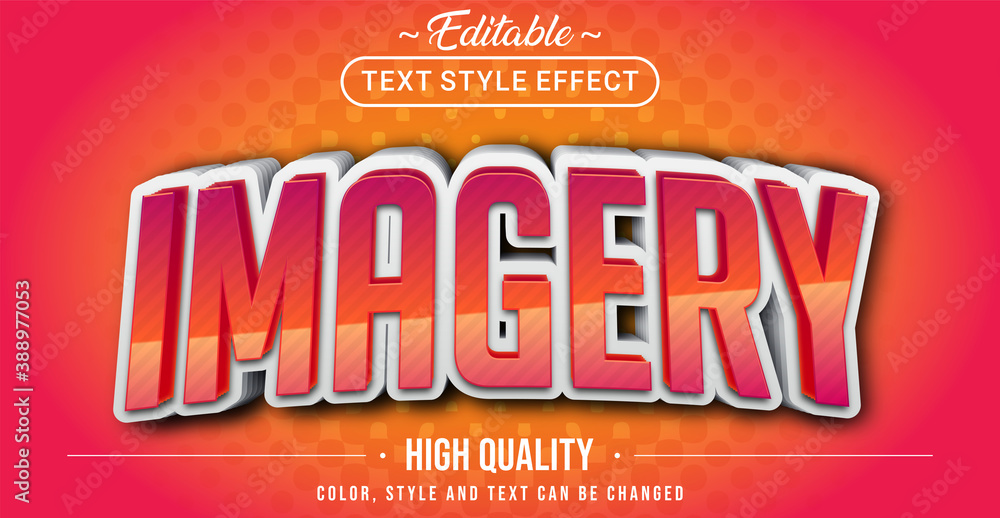 Editable text style effect - Imagery theme style.