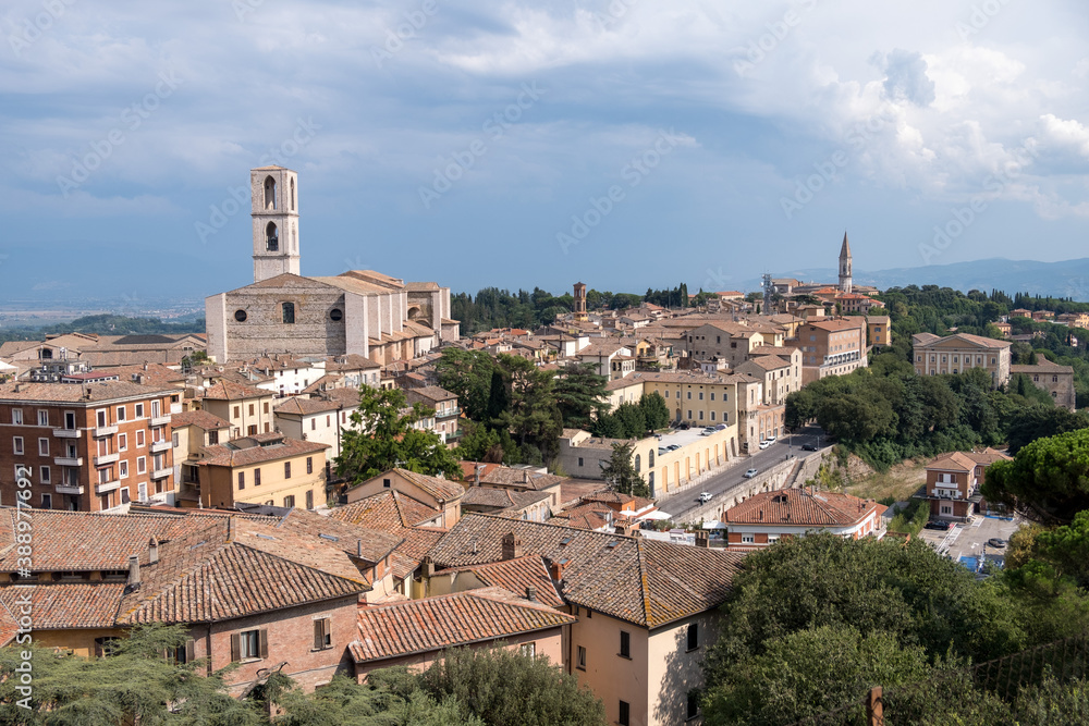 Perugia - August 2019: view of city center