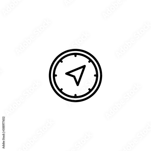 Compass line icon, Compass symbol Vector