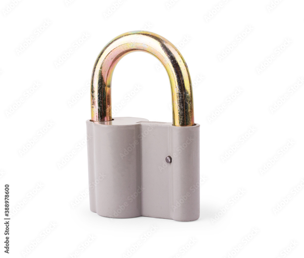 Locked Golden Padlock on the white background. Locked Golden Padlock on the white background.