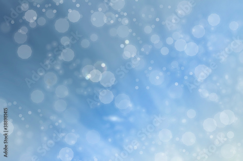 abstract bokeh blue winter background