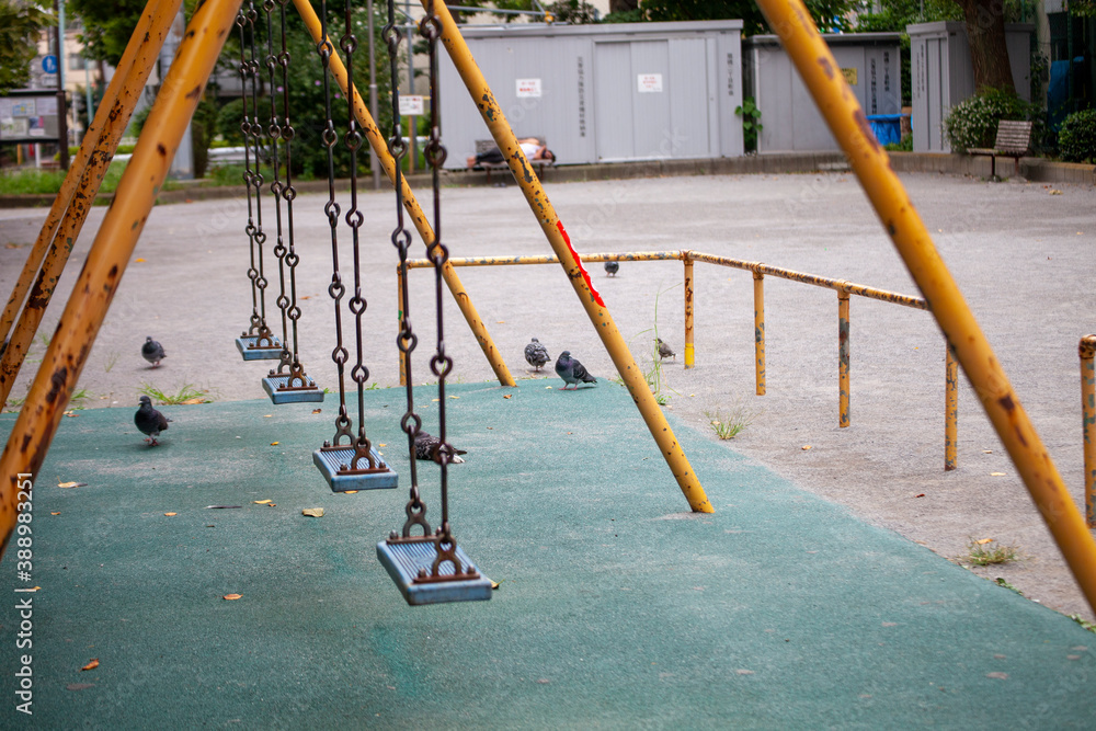 公園と鳩と