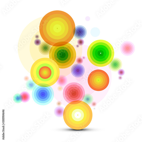 Abstract Vector Background with Colorful Circles