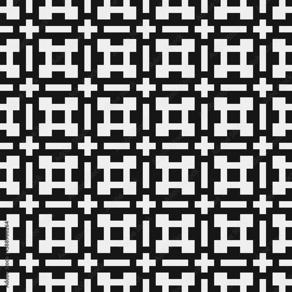 Fototapeta premium Abstract Cross Pattern Dots Logo generative computational art illustration