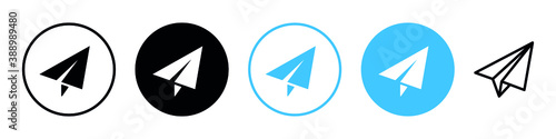 Paper plane icon, Send Message symbol logo for website, mobile, logo, app, UI