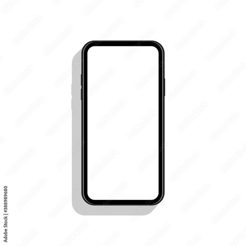 Modern smartphone in flat design with blank screen isolated on white background. Vector illustration Modern smartphone in flat design with blank screen isolated on white background. Vector illustration