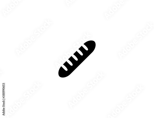 Baguette Bread vector icon.