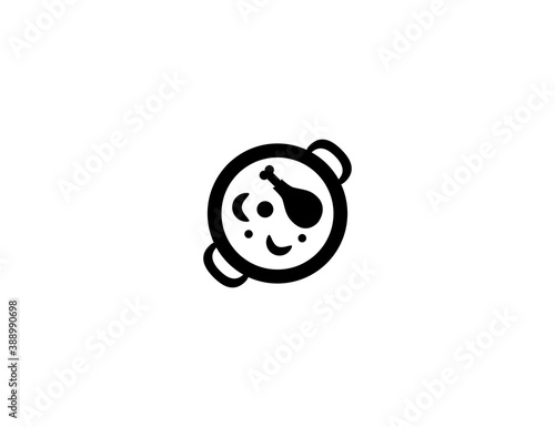 Pot of food vector icon