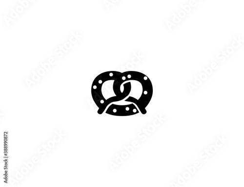 Pretzel vector flat icon