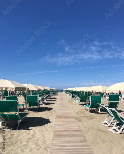 Beach resort in Versilia  Northern Italy 