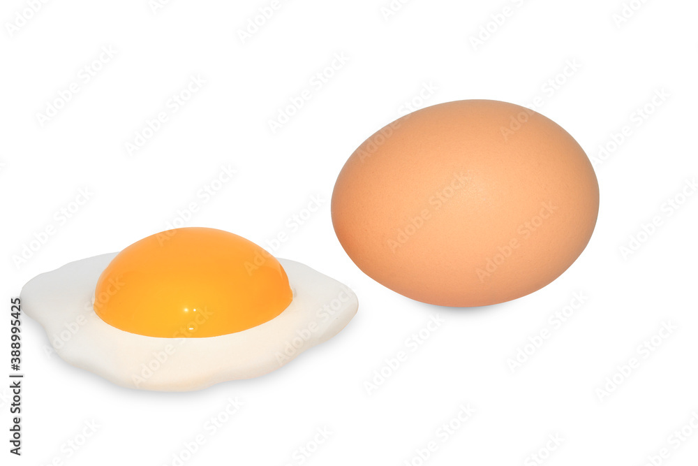 Fried egg isolated on white background Fried egg isolated on white background