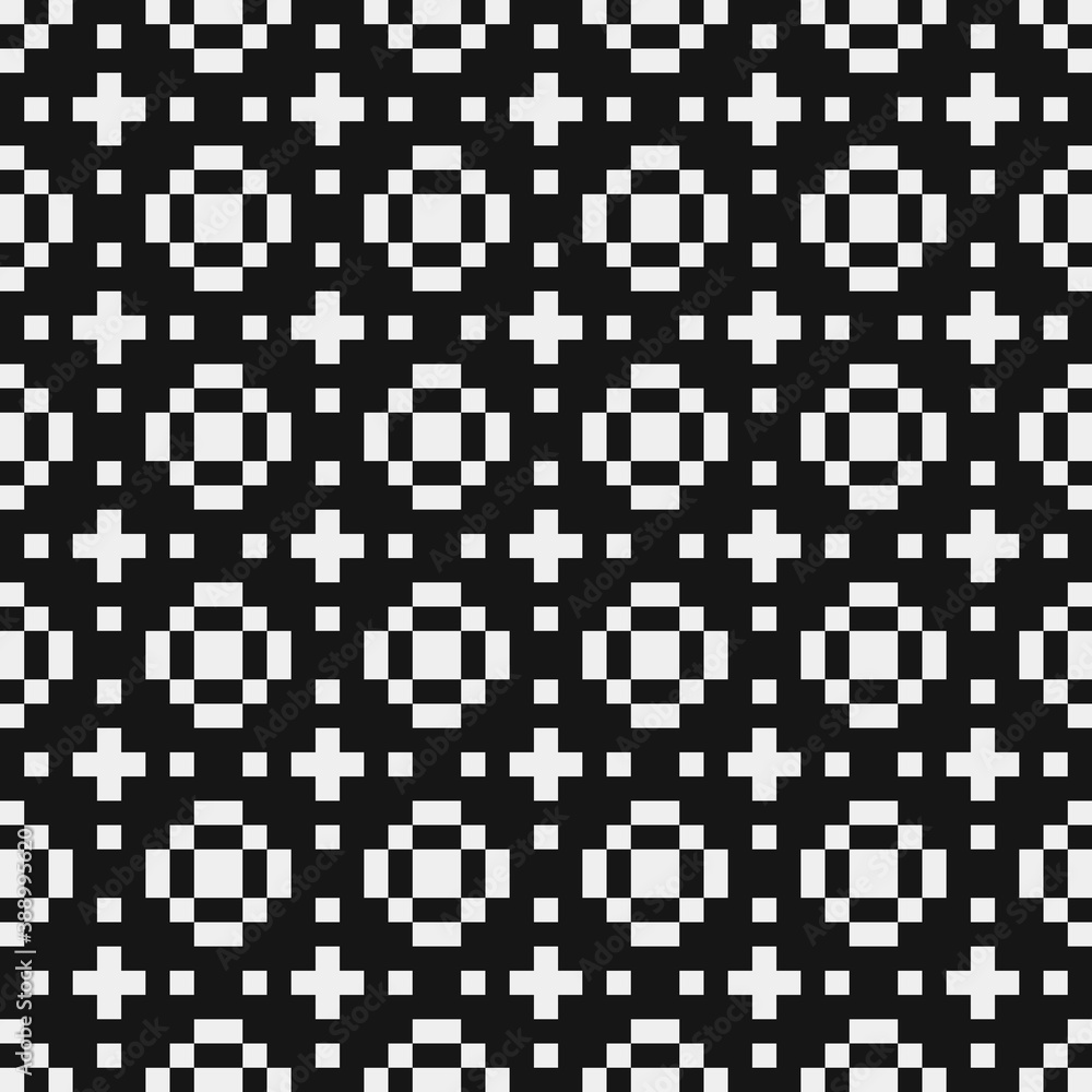 Fototapeta premium Abstract Cross Pattern Dots Logo generative computational art illustration