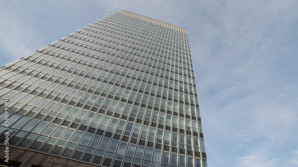 Arts Tower at University of Sheffield Campus, South Yorkshire, United Kingdom. Sunny day. Arts Tower at University of Sheffield Campus, South Yorkshire, United Kingdom. Sunny day.