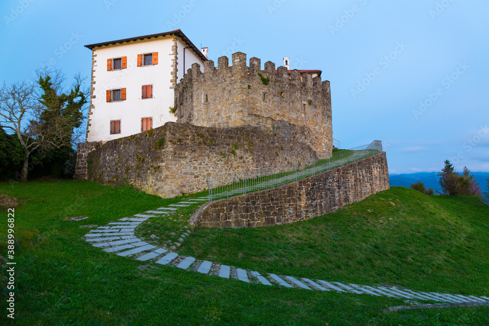 Prem castle, Prem village, Ilirska Bistrica, Green Karst, Slovenia, Europe Prem castle, Prem village, Ilirska Bistrica, Green Karst, Slovenia, Europe
