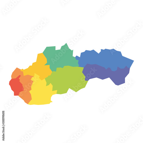 Billede på lærred Slovakia - map of regions