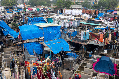  25/10/2020 View Of Dhobi Ghat is an open air laundromat in Mahalaxmi Mumbai Maharashtra India