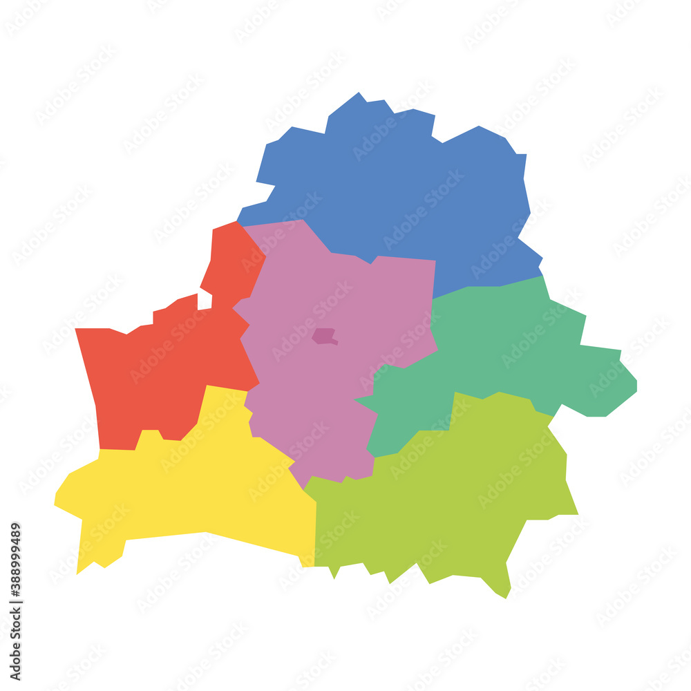 Fototapeta premium Belarus - map of regions