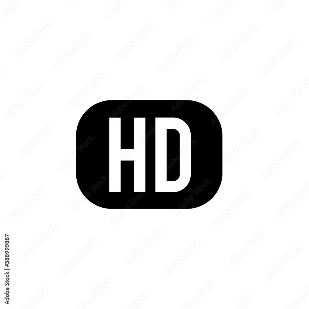HD resolution icon illustration o white background HD resolution icon illustration o white background